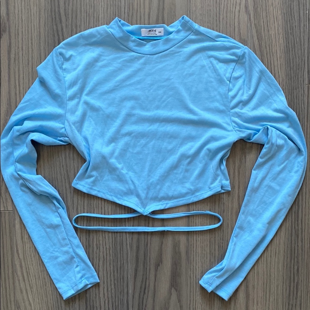 Cropped Top with Lace Strap Detail